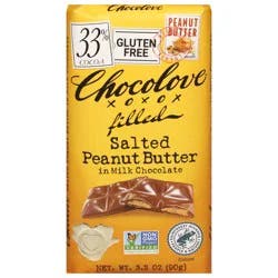 Chocolove 33% Cocoa Salted Peanut Butter Milk Chocolate - 3.2 oz