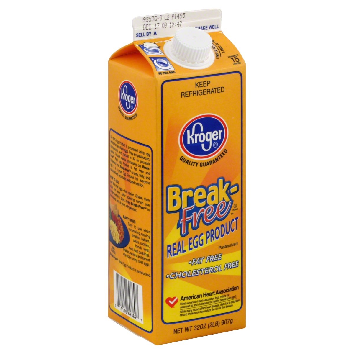 slide 1 of 1, Kroger Break-Free Real Egg Product, 32 oz