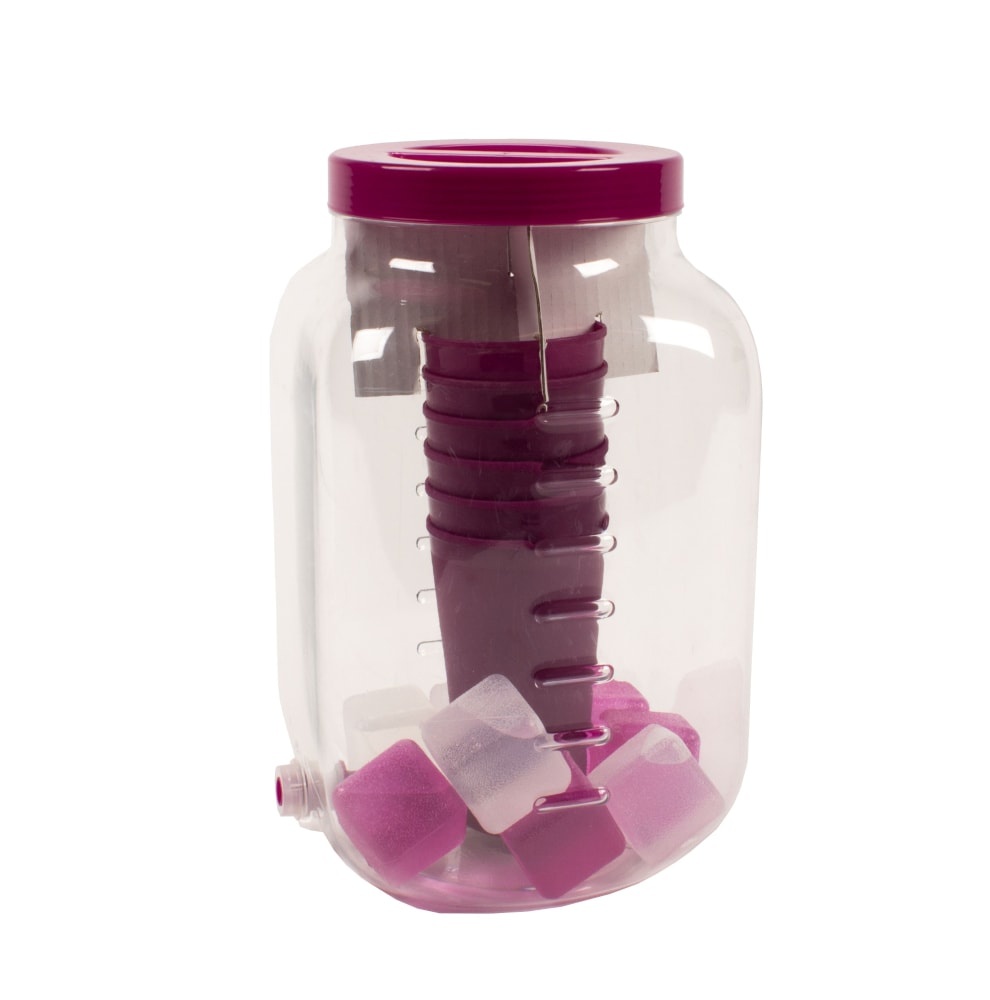 slide 1 of 1, HD Designs Outdoors Acrylic Beverage Dispenser With Cups & Ice Cubes - Purple, 1 ct