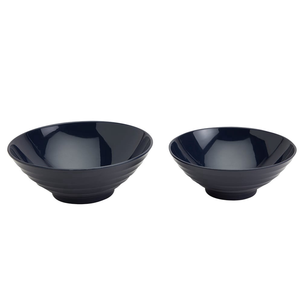 slide 2 of 3, Infuse 2-Piece Nested Melamine Bowl Set - Navy, 2 ct