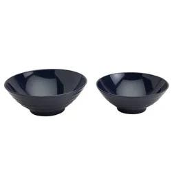 Infuse 2-Piece Nested Melamine Bowl Set - Navy