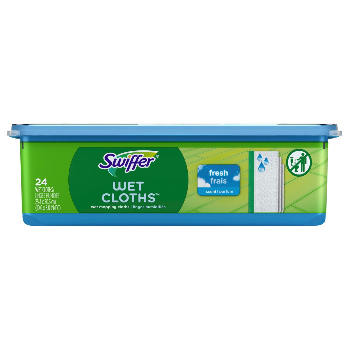 slide 1 of 3, Swiffer Sweeper Wet Mopping Cloth Refills for Floor Mopping and Cleaning, Multi-Surface Floor Cleaner, Fresh Scent, 24 count, 24 ct