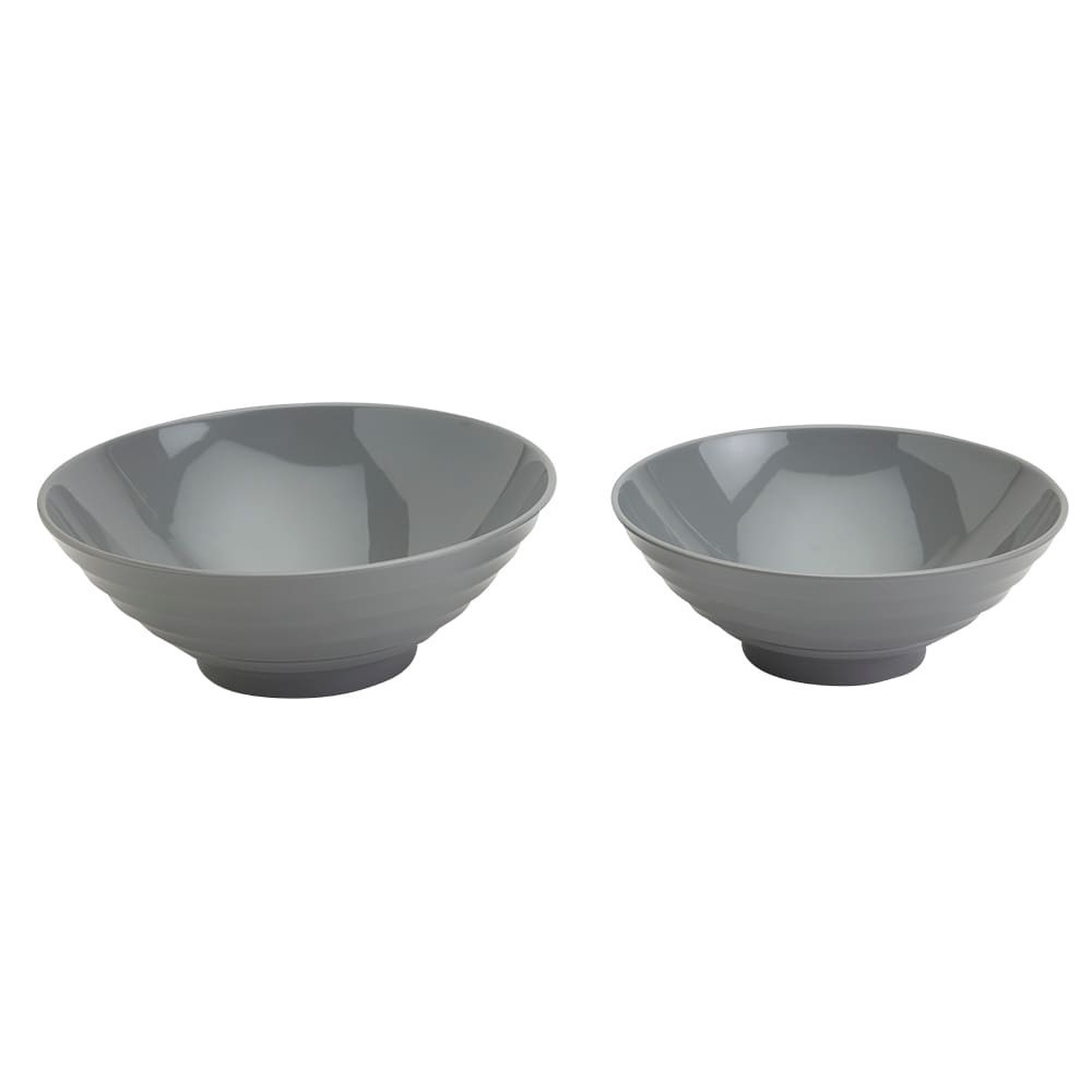 slide 2 of 3, Infuse 2-Piece Nested Melamine Bowl Set - Gray, 2 ct