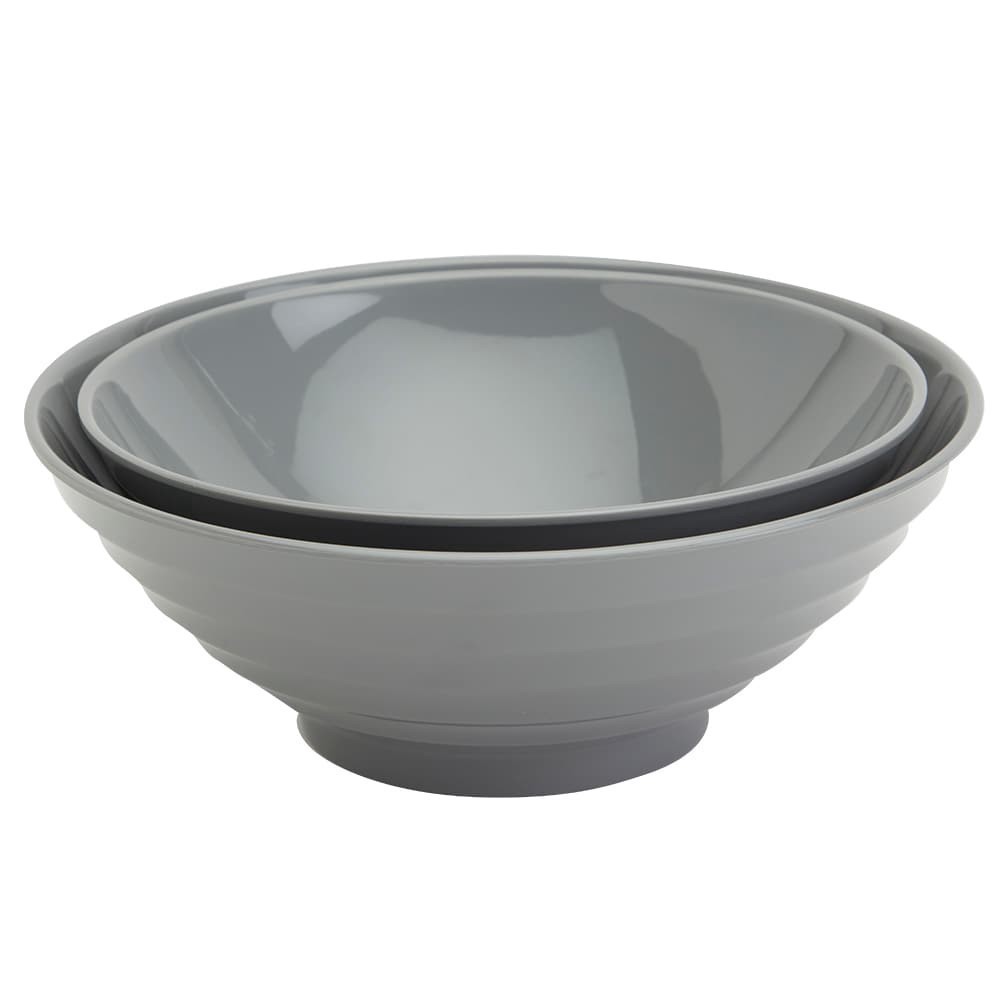 slide 3 of 3, Infuse 2-Piece Nested Melamine Bowl Set - Gray, 2 ct