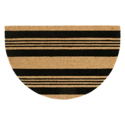 Stripe Half Circle Coir Doormat