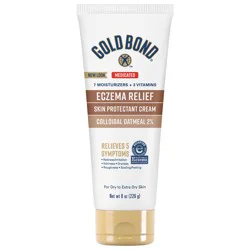 Gold Bond Medicated Eczema Relief Skin Protectant Cream, 8 oz., With 2% Colloidal Oatmeal