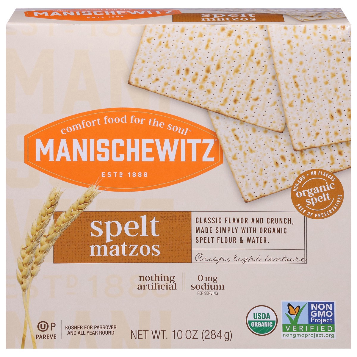 slide 1 of 4, Manischewitz Spelt Matzo Trans Fat Free, 10 oz