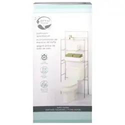 Zenna Home Zenith Over the Toilet Spacesaver Bath Shelf, Satin Nickel