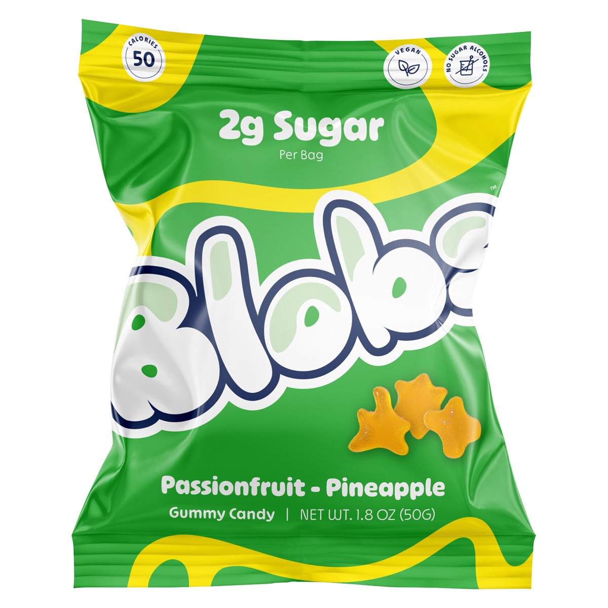slide 7 of 8, Blobs Passionfruit/Pineapple Gummy Candy 1.8 oz, 1.8 oz