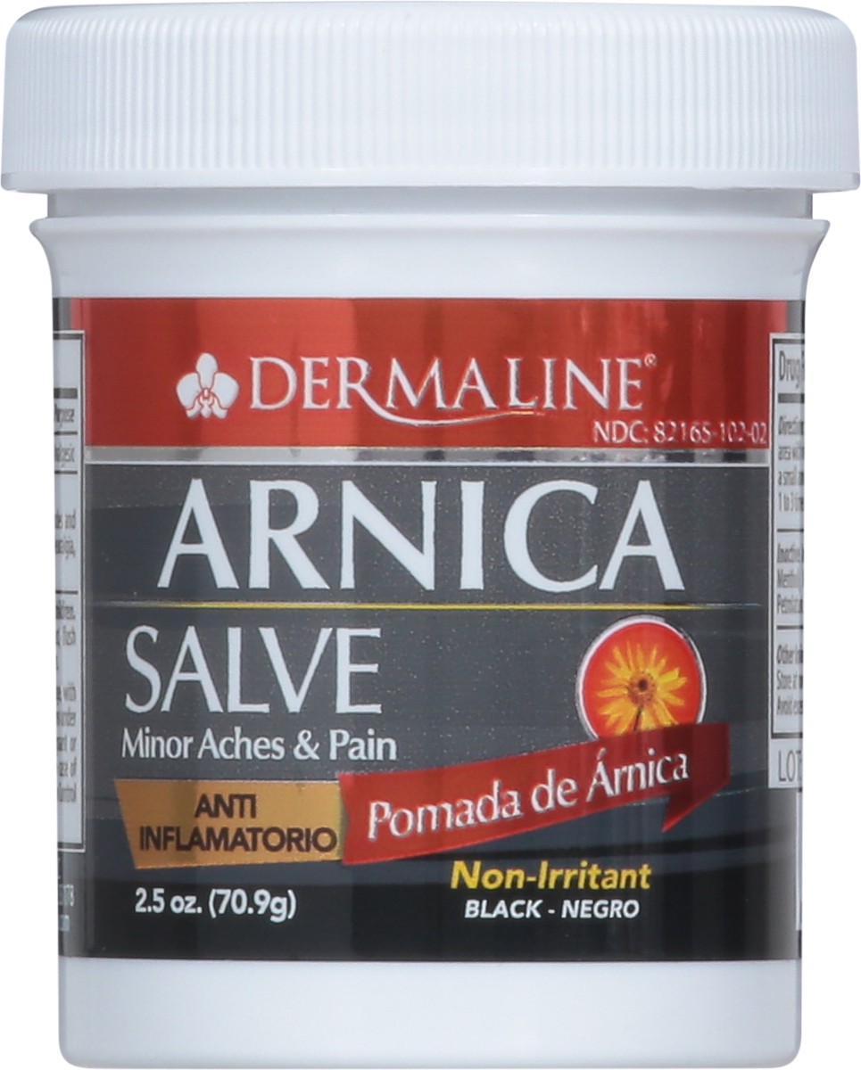 slide 14 of 14, Dermaline Black Minor Aches & Pain Arnica Salve 2.5 oz, 2.5 oz