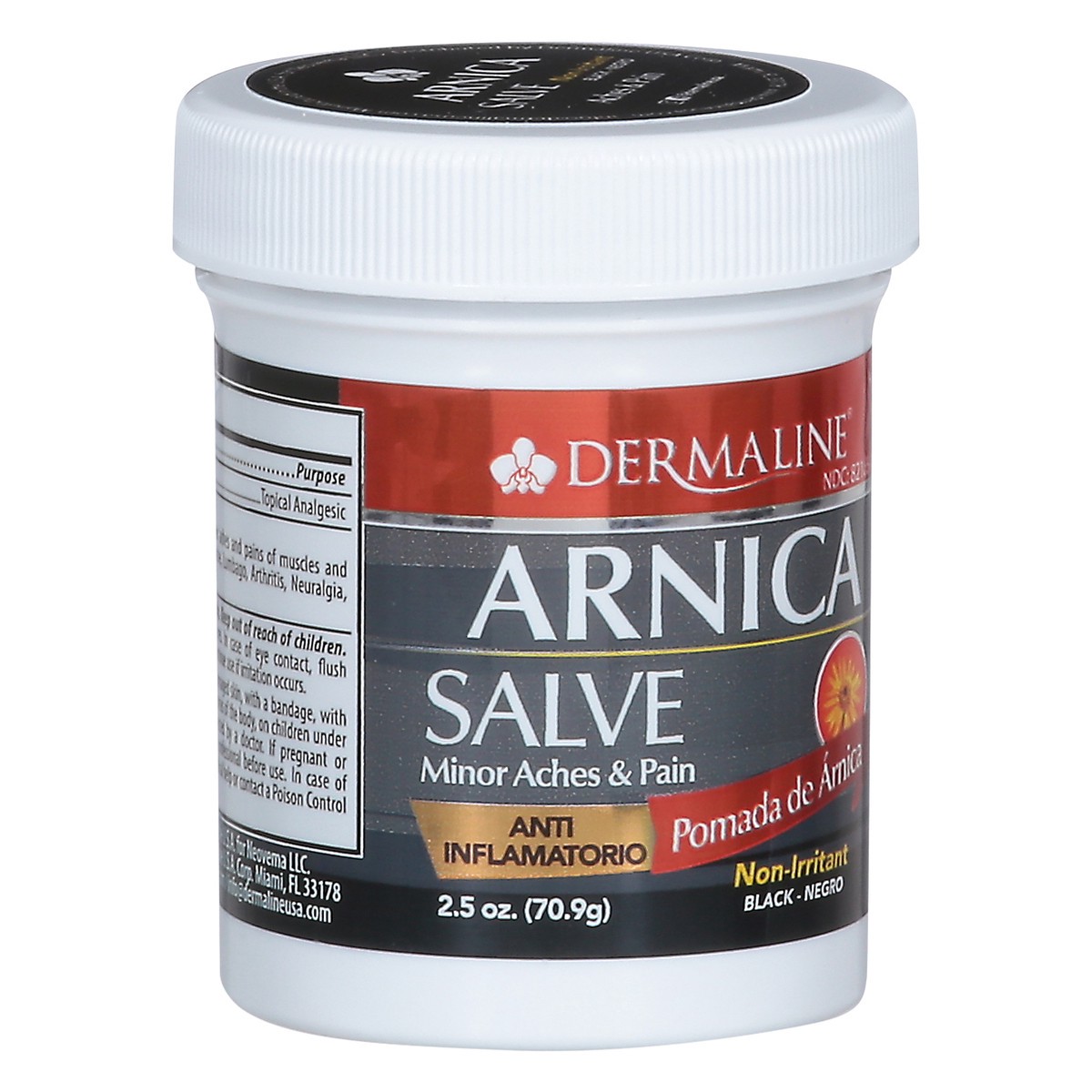 slide 9 of 14, Dermaline Black Minor Aches & Pain Arnica Salve 2.5 oz, 2.5 oz