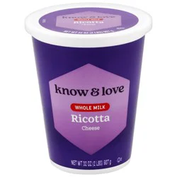 know & love Whole Milk Ricotta Cheese 32 Ounces