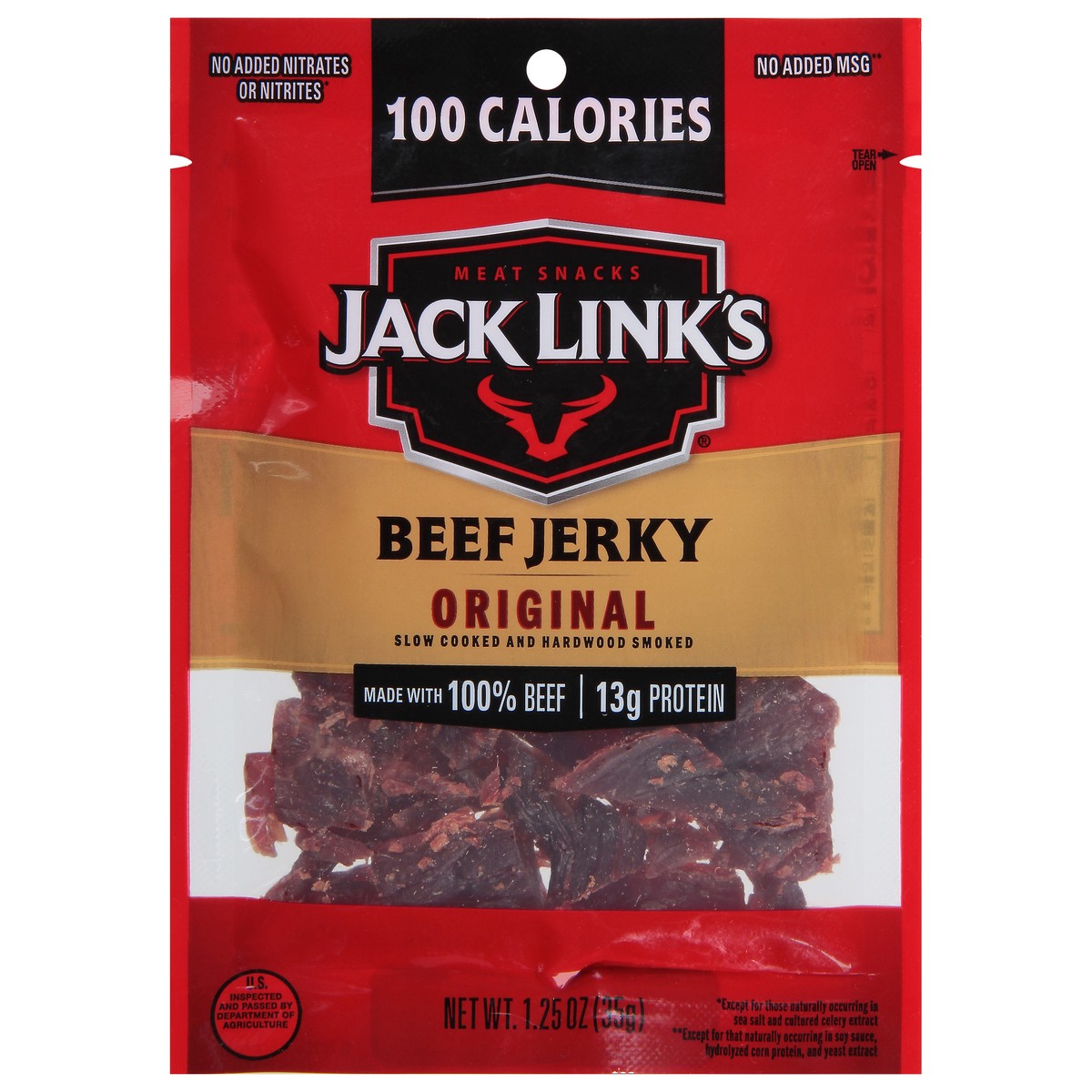 slide 1 of 1, Jack Link's Original Beef Jerky 1.25 oz, 1.25 oz