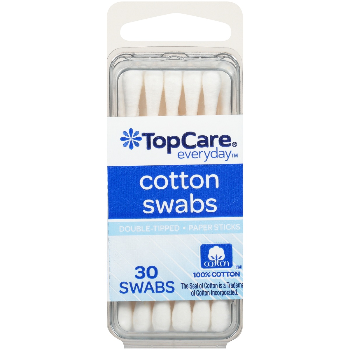 slide 1 of 1, TopCare Topcare Cotton Swabs Trial Size, 30 ct