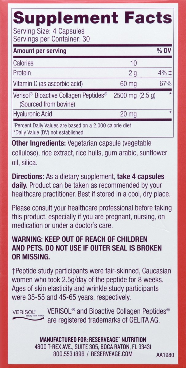 slide 12 of 13, Reserveage Nutrition Collagen Replenish 120 ea, 120 ct