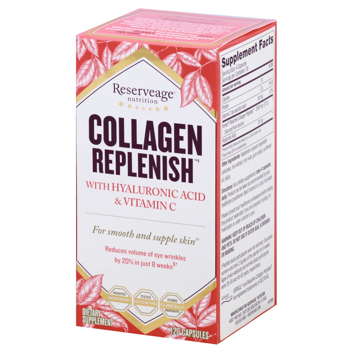 slide 9 of 13, Reserveage Nutrition Collagen Replenish 120 ea, 120 ct