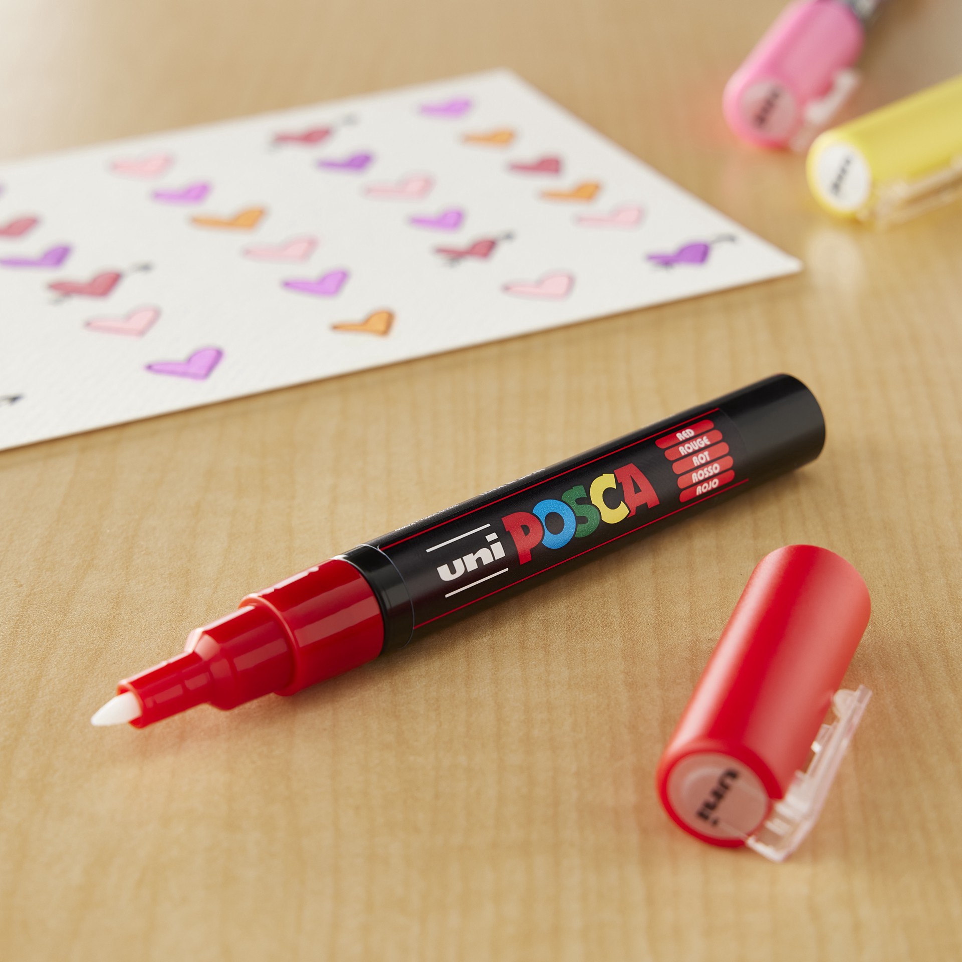 slide 3 of 3, Uni Posca Pc-1m Extra-Fine Bullet Tip Paint Marker, 0.7 mm