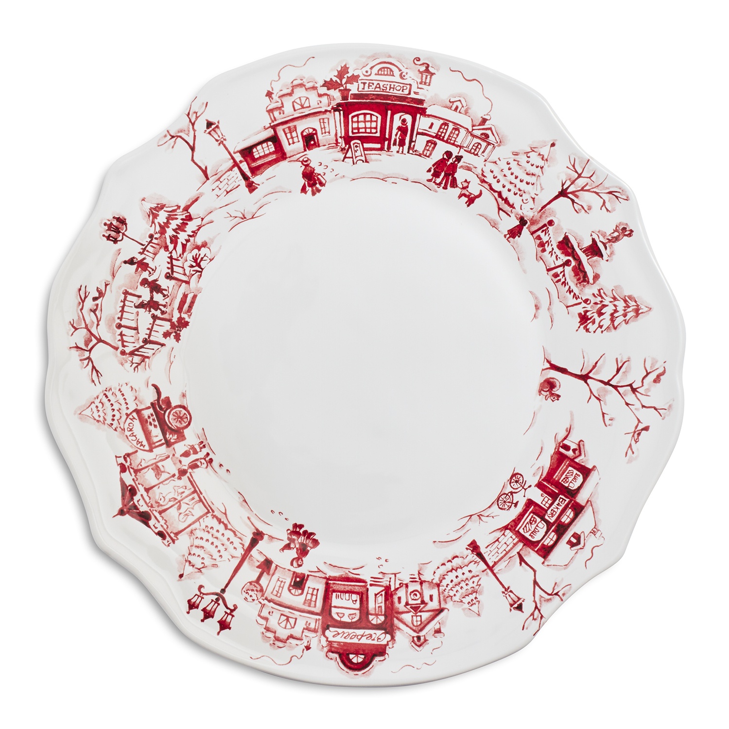 slide 1 of 1, Sur La Table Snowy Lane Dinner Plate, 1 ct