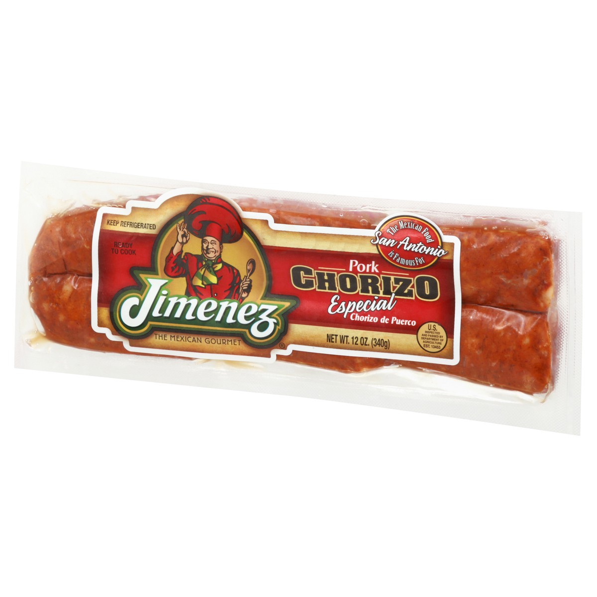 slide 2 of 13, Jimenez Especial Pork Chorizo 12 oz, 12 oz