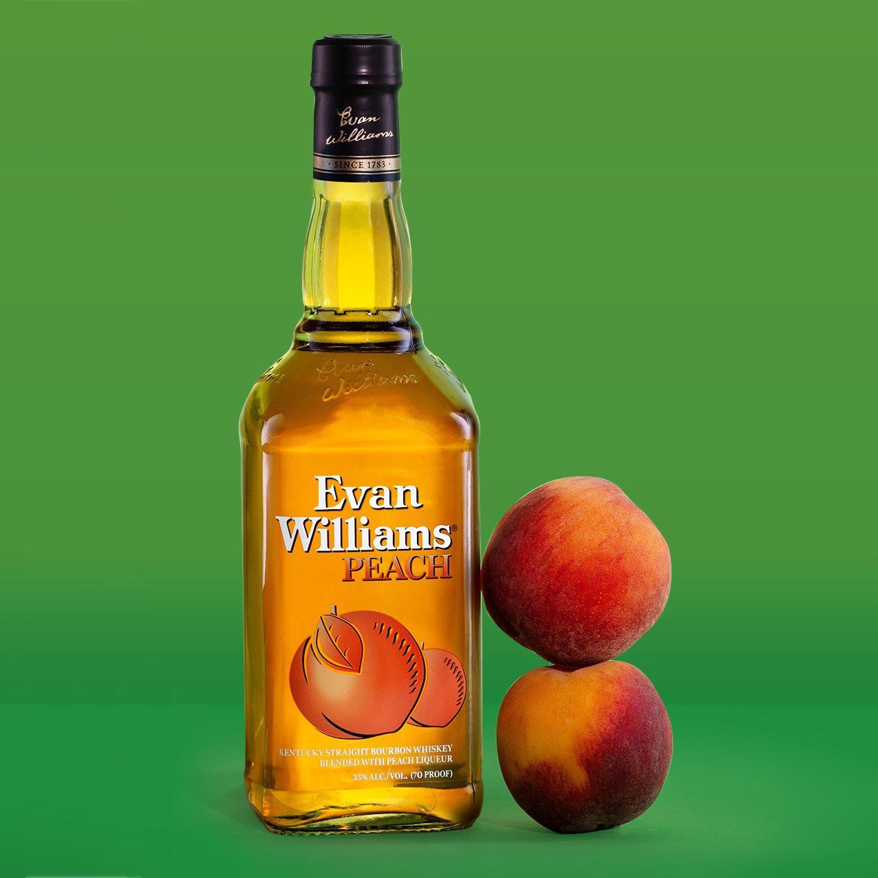 slide 2 of 3, Evan Williams Peach, 750 ml