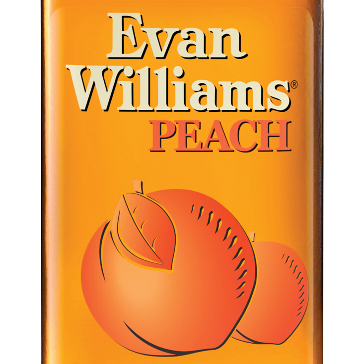 slide 3 of 3, Evan Williams Peach, 750 ml