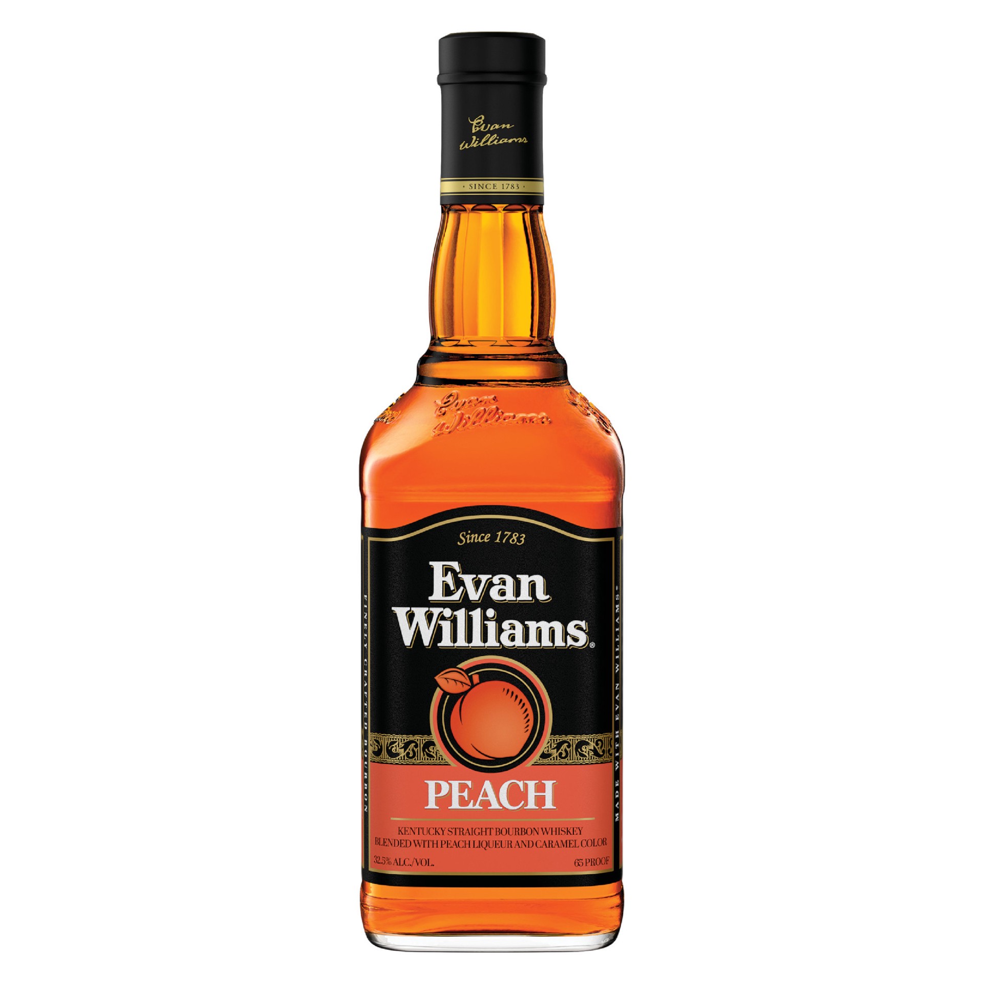 slide 1 of 3, Evan Williams Peach, 750 ml