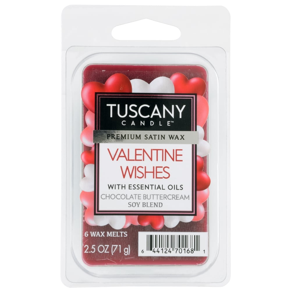 slide 1 of 1, Tuscany Candle Valentine Wishes Soy Blend Wax Melts, 6 ct