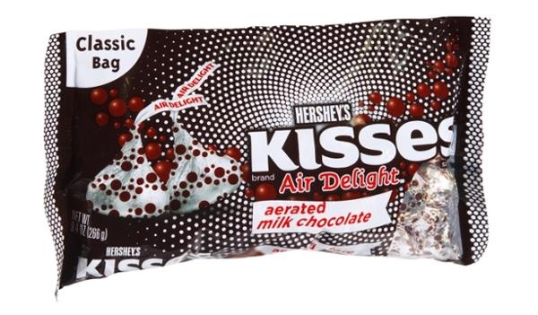 slide 1 of 1, Hershey's Kisses Air Delight Aerated Milk Chocolates, 9 oz