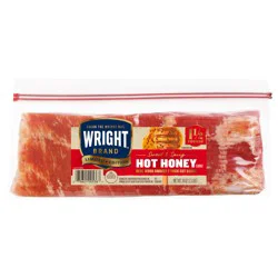 Wright Brand Limited Edition Hot Honey Flavored Real Wood Smoked Thick Cut Bacon, 1.5 lb