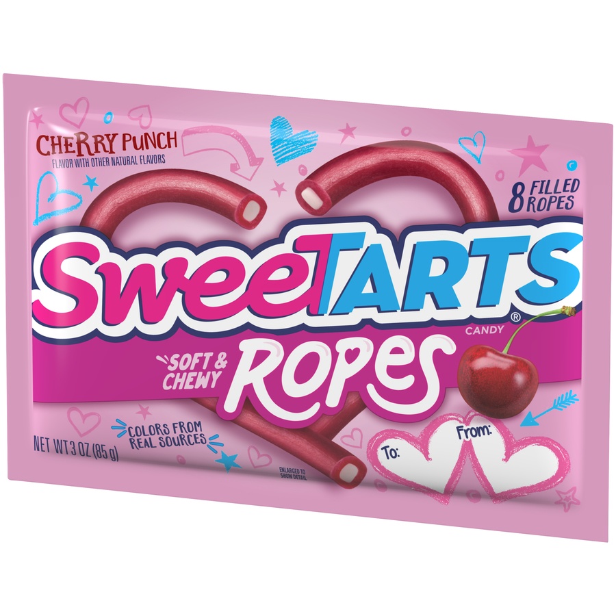 slide 3 of 8, SweeTARTS Valentines Soft & Chewy Ropes, 8 ct; 3 oz
