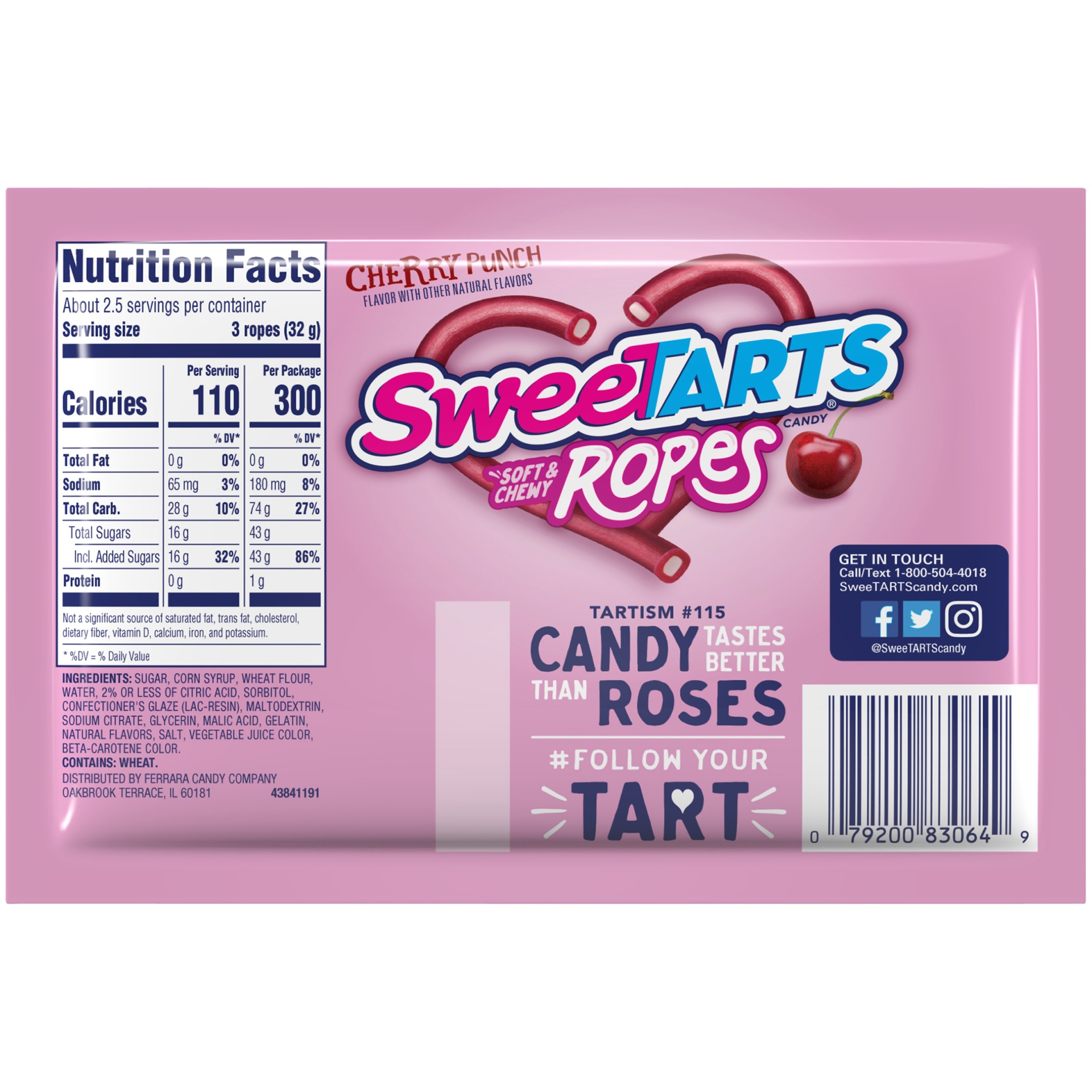 slide 6 of 8, SweeTARTS Valentines Soft & Chewy Ropes, 8 ct; 3 oz