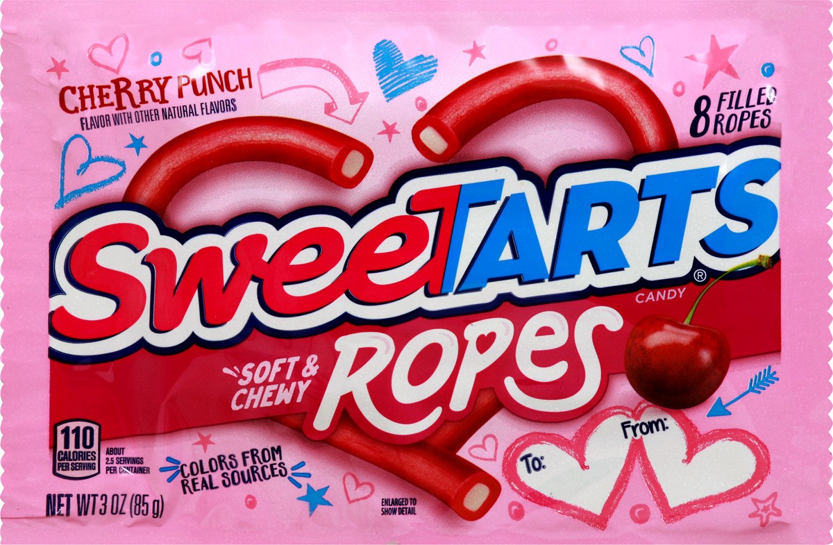 slide 7 of 8, SweeTARTS Valentines Soft & Chewy Ropes, 8 ct; 3 oz