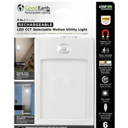 Good Earth Lighting 6" Slim Rechargeable Motion Activated Light