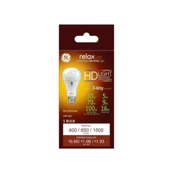 GE Household Lighting Relax LED 3-Way HD Light Bulb