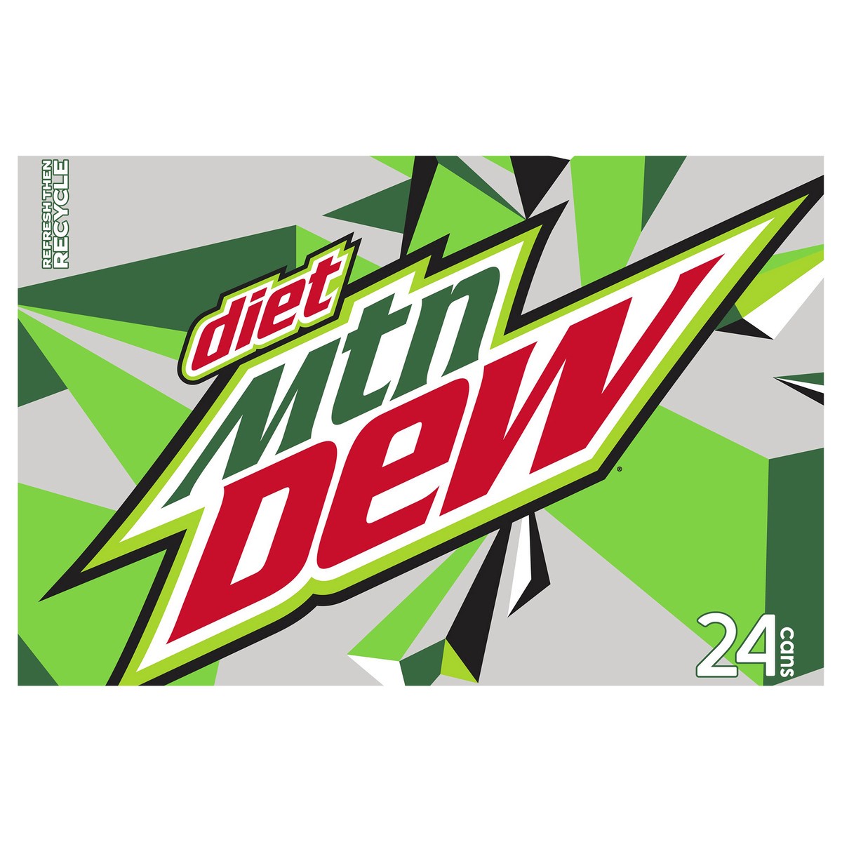 slide 1 of 13, Mountain Dew Diet Soda Citrus - 24 ct, 24 ct