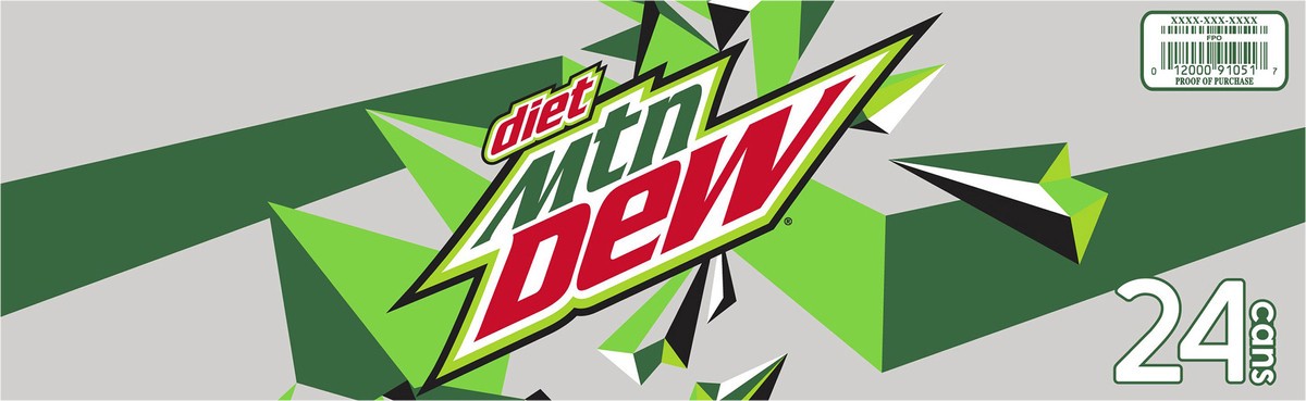 slide 8 of 13, Mountain Dew Diet Soda Citrus - 24 ct, 24 ct