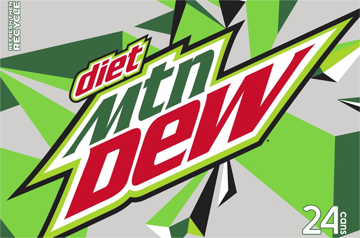 slide 6 of 13, Mountain Dew Diet Soda Citrus - 24 ct, 24 ct