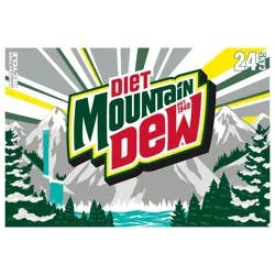 Mountain Dew Diet Soda Citrus 12 Fl Oz, 24 Count
