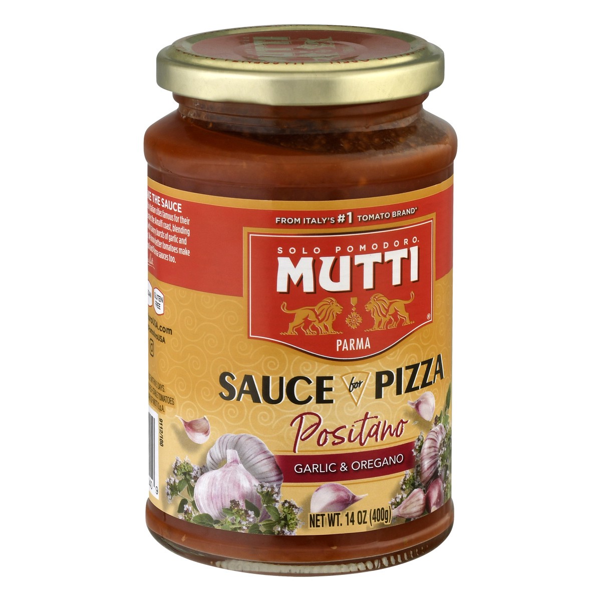 slide 13 of 13, Mutti Sauce for Pizza Positano Garlic & Oregano - 14 Oz, 14 oz