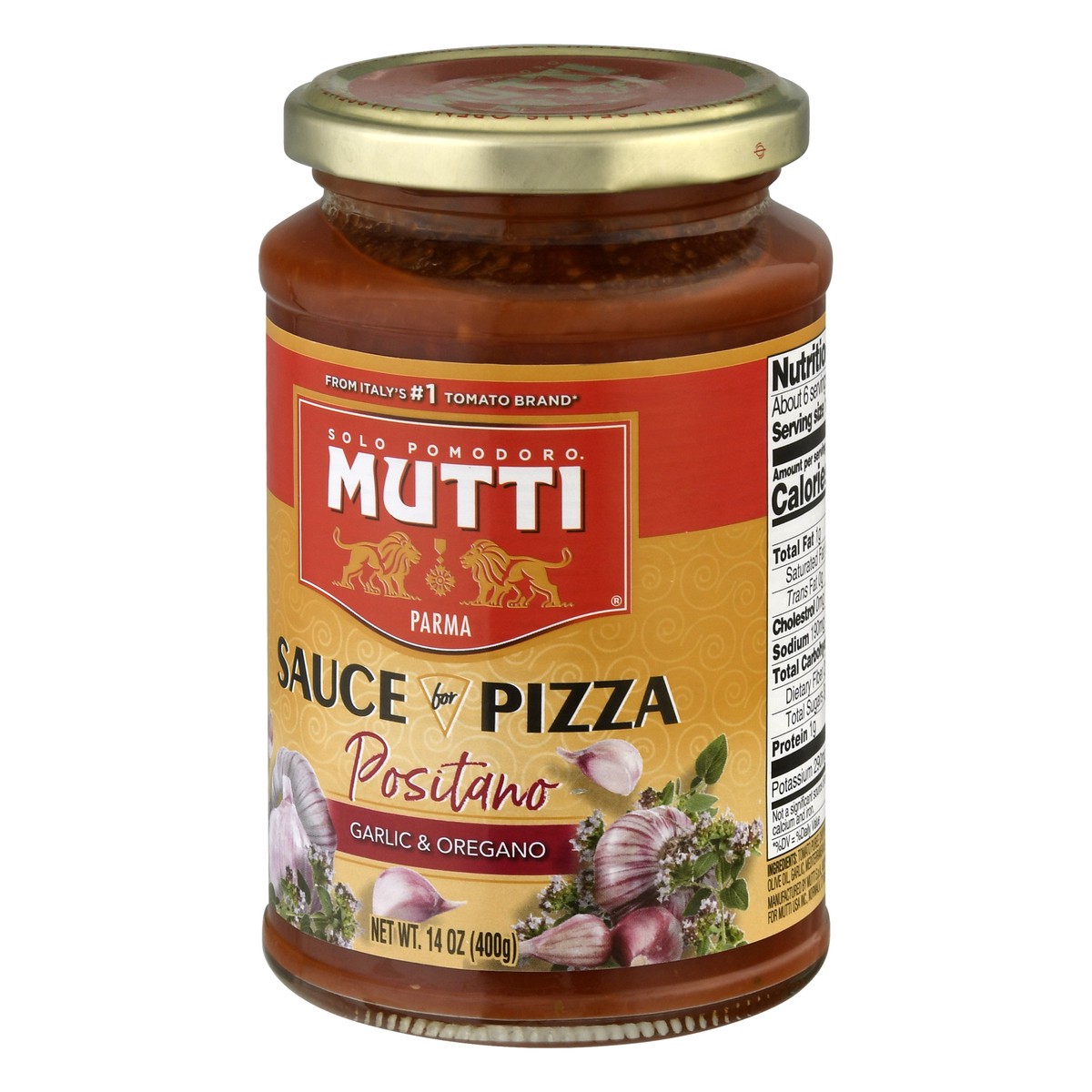 slide 10 of 13, Mutti Sauce for Pizza Positano Garlic & Oregano - 14 Oz, 14 oz