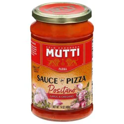 Mutti Sauce for Pizza Positano Garlic & Oregano - 14 Oz