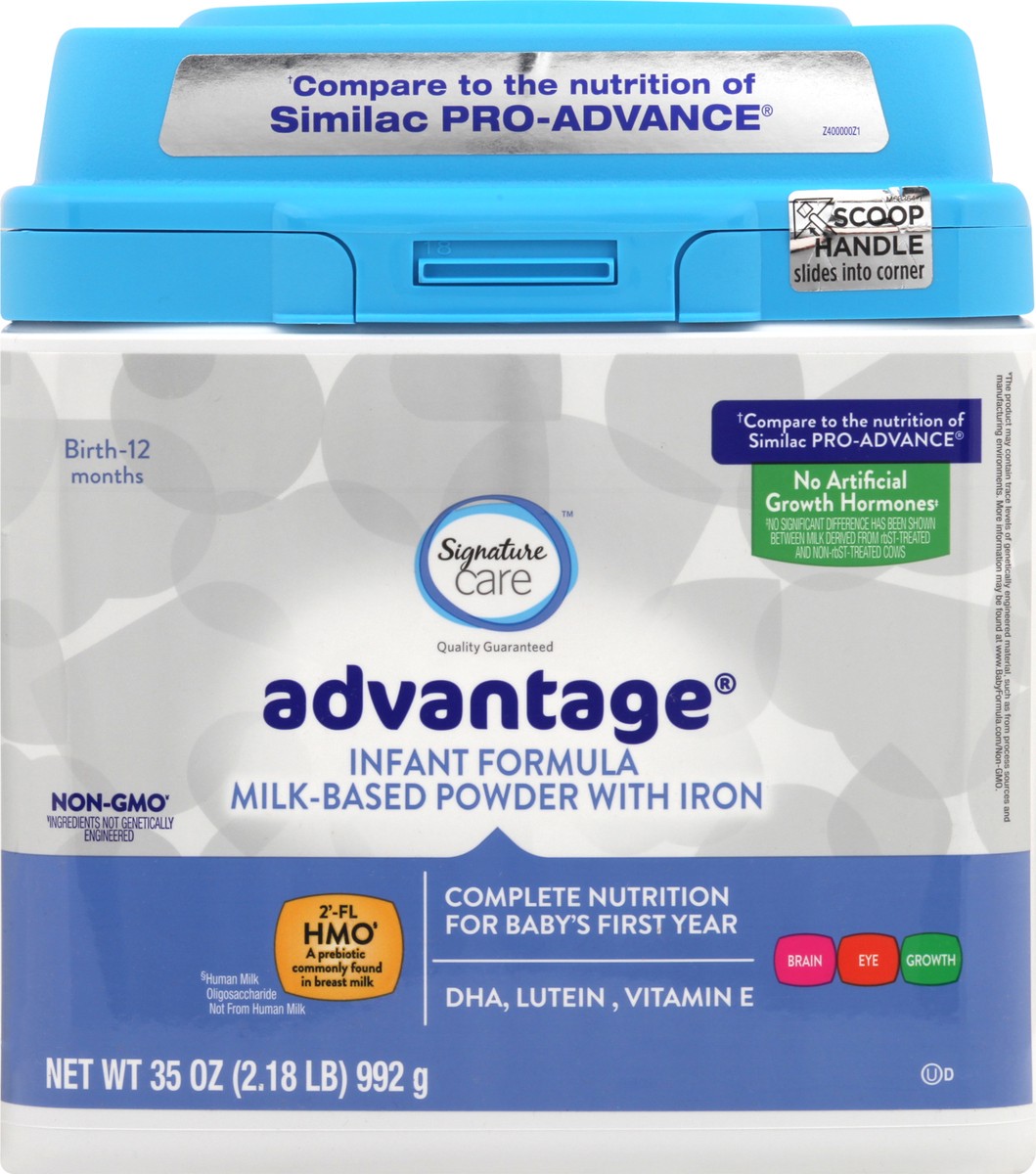 slide 11 of 12, Signature Care Infant Formula Advantage With Iron, 35 oz