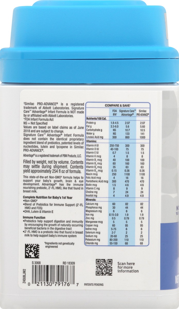 slide 3 of 12, Signature Care Infant Formula Advantage With Iron, 35 oz