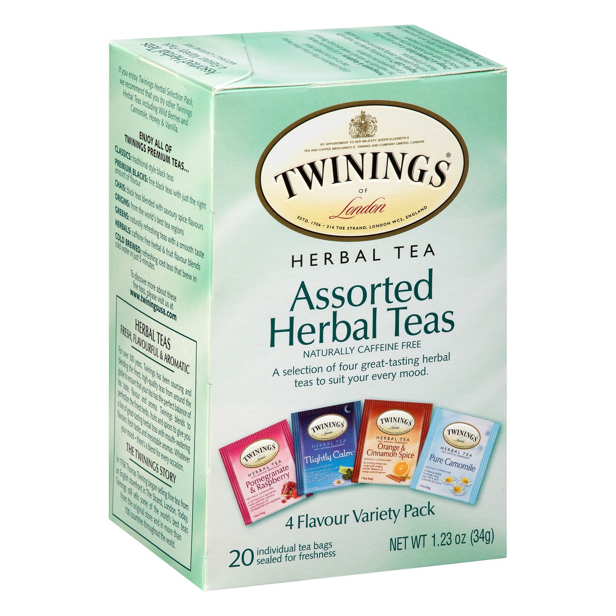 slide 4 of 9, Twinings Caffeine Free Variety Pack Tea Bags Assorted Herbal Tea - 20 ct, 20 ct