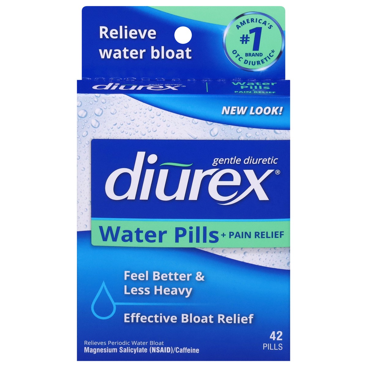 slide 1 of 9, Diurex Water Pills + Pain Relief 42 ea, 42 ct