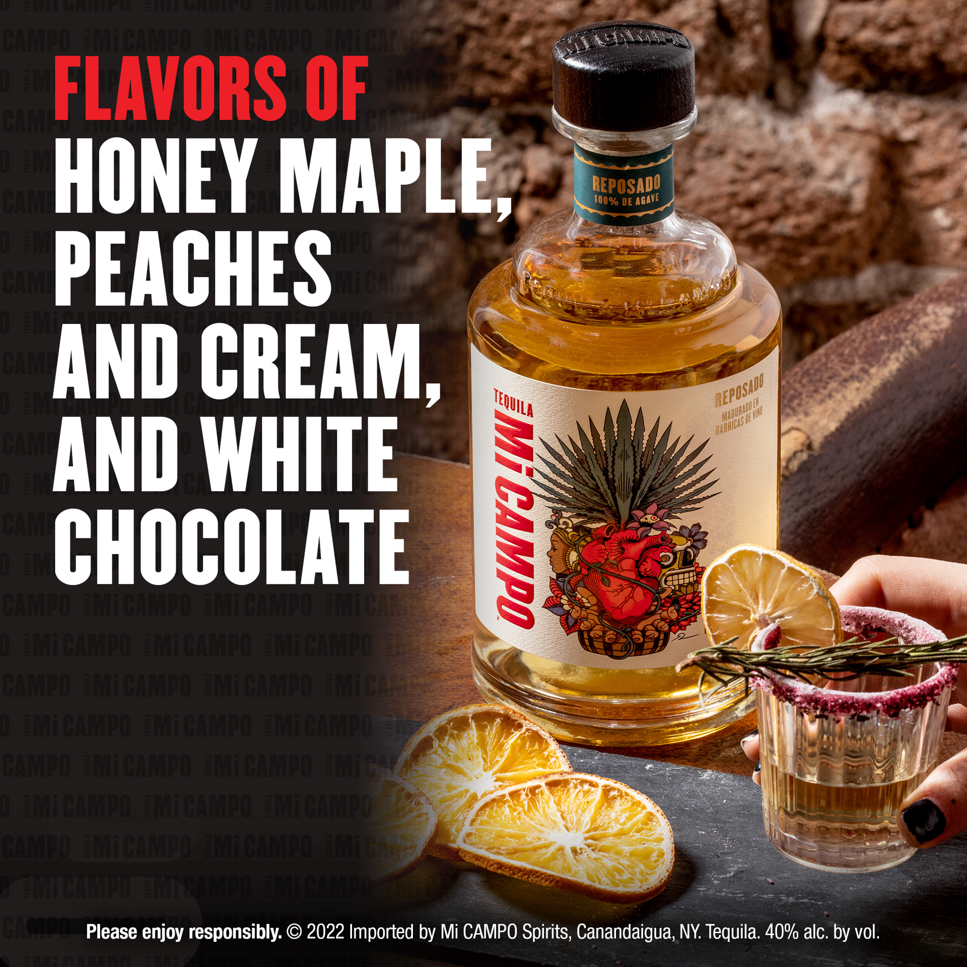 slide 9 of 10, Mi Campo Reposado Tequila, 80 Proof, 1 liter