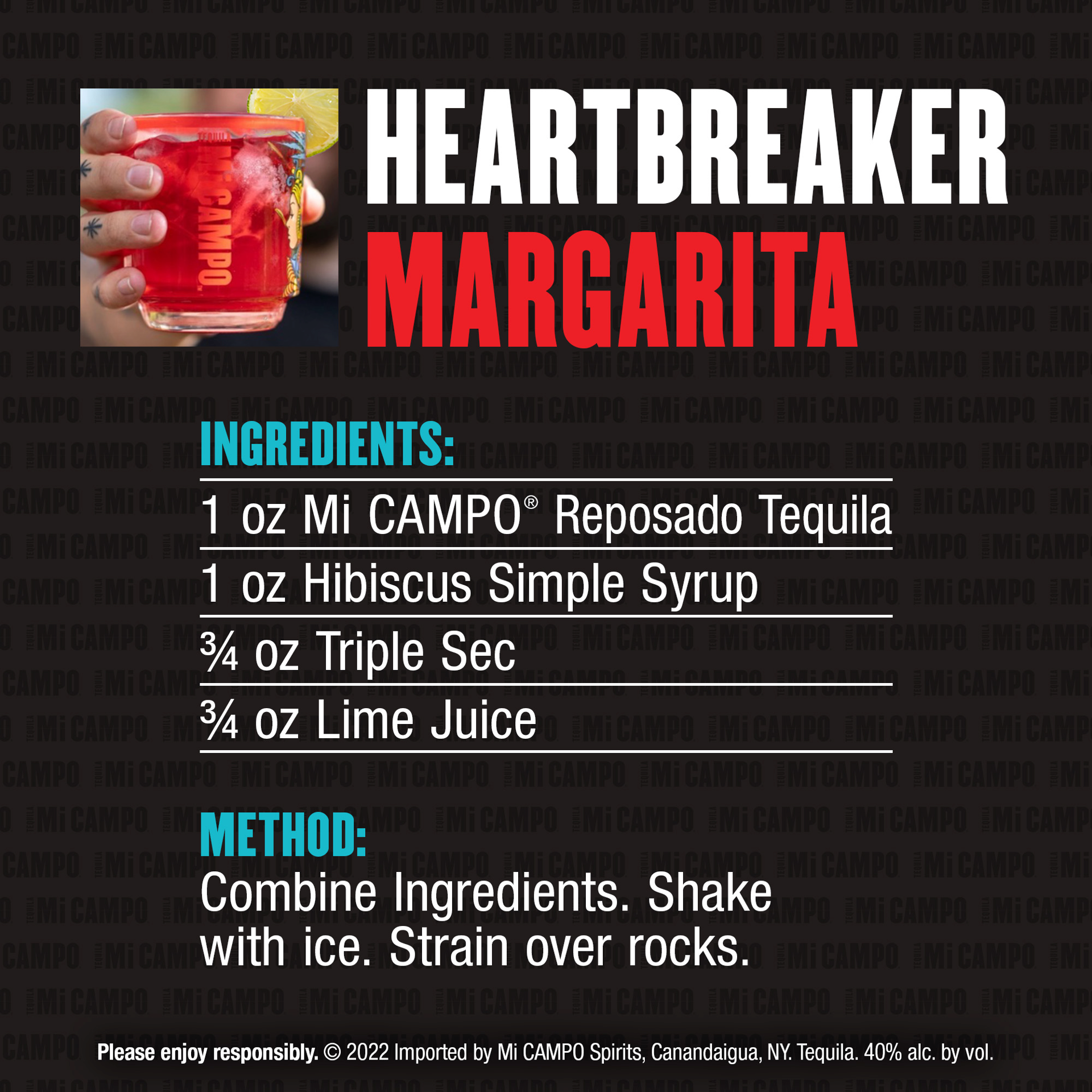 slide 10 of 10, Mi Campo Reposado Tequila, 80 Proof, 1 liter