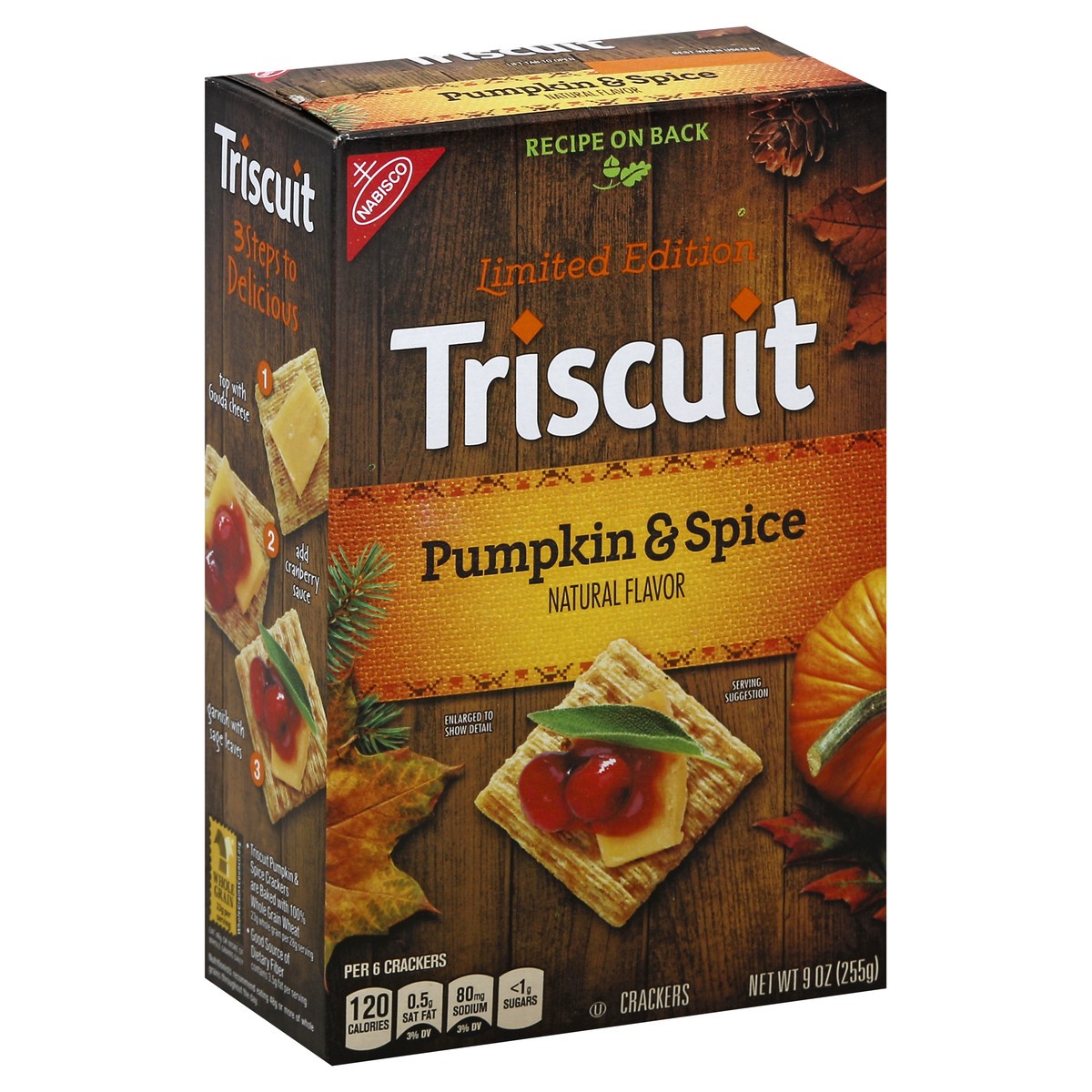 slide 4 of 5, Triscuit Pumpkin & Spice Crackers - Limited Edition, 9 oz