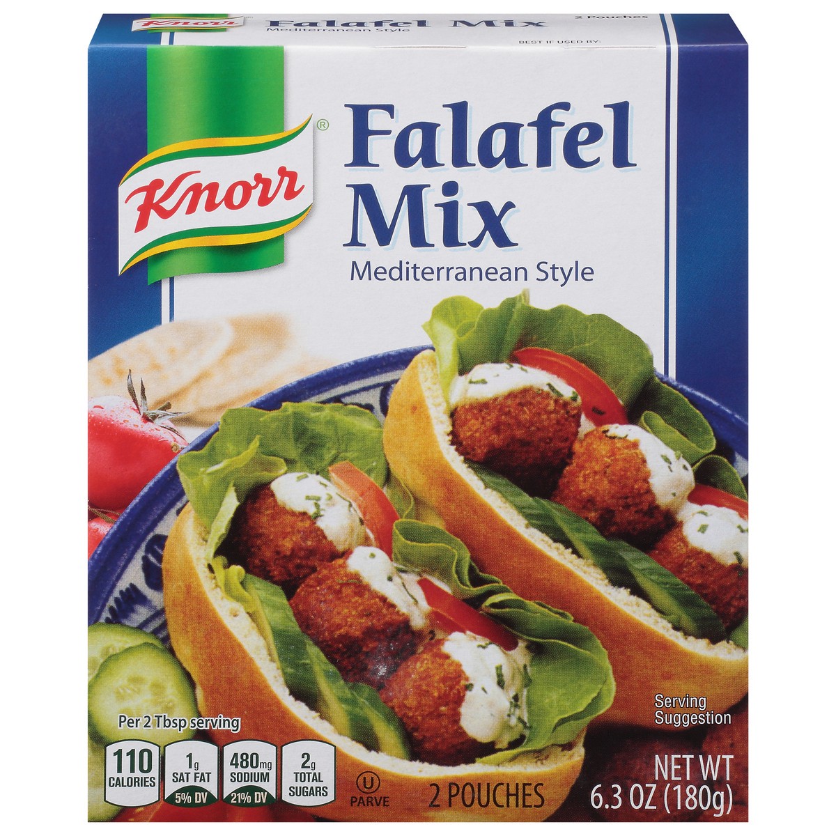 slide 1 of 9, Telma Knorr Falafel Mix Mediterranean Style - 6.3oz, 6.35 oz