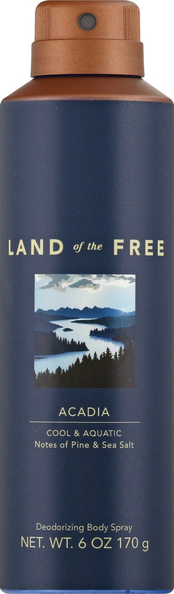 slide 7 of 11, Land of the Free Acadia Deodorizing Body Spray 6 oz, 1 ct